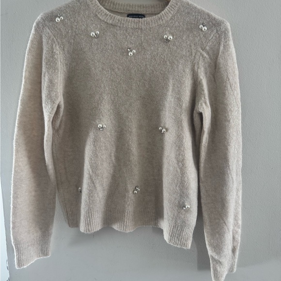 Who What Wear Pearl Embellished Knit Sweater 🤍 | Size Small | Cozy Luxe - Picture 2 of 8